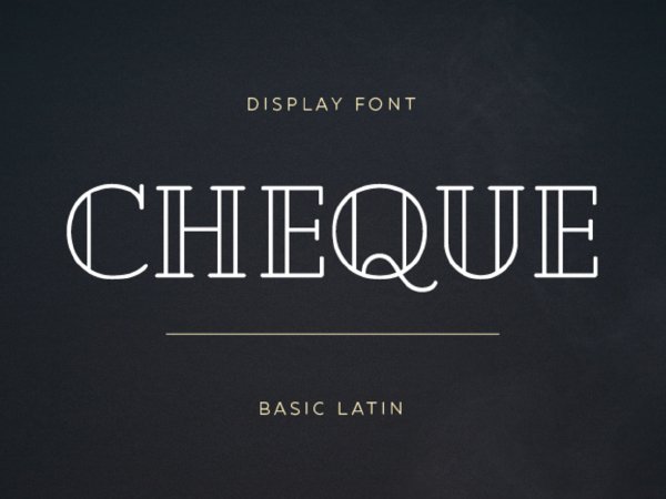 Шрифт CHEQUE
