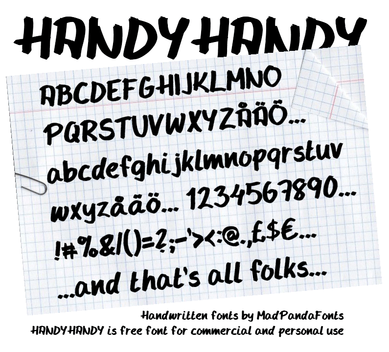 Шрифт Handy