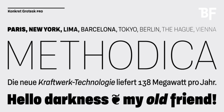 BF Konkret Grotesk Pro