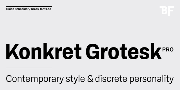 Шрифт BF Konkret Grotesk Pro