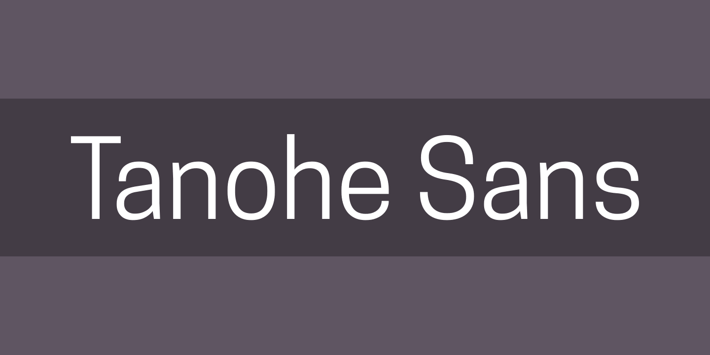 Шрифт Tanohe Sans