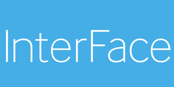 Шрифт InterFace