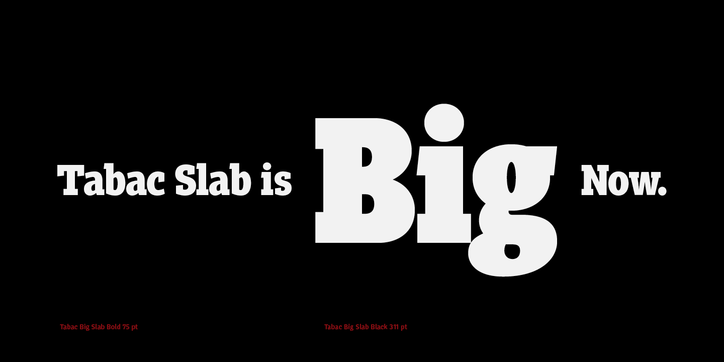 Шрифт Tabac Big Slab