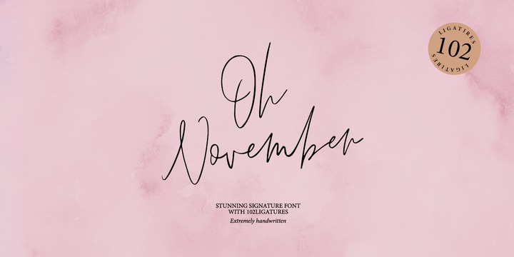Шрифт Oh November