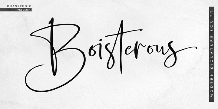 Шрифт Boisterous Script