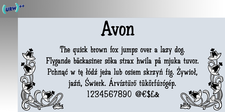 Шрифт AVON