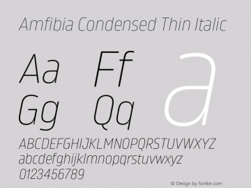 Шрифт Amfibia Condensed