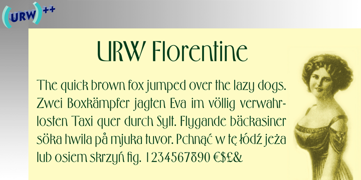 Шрифт Florentine