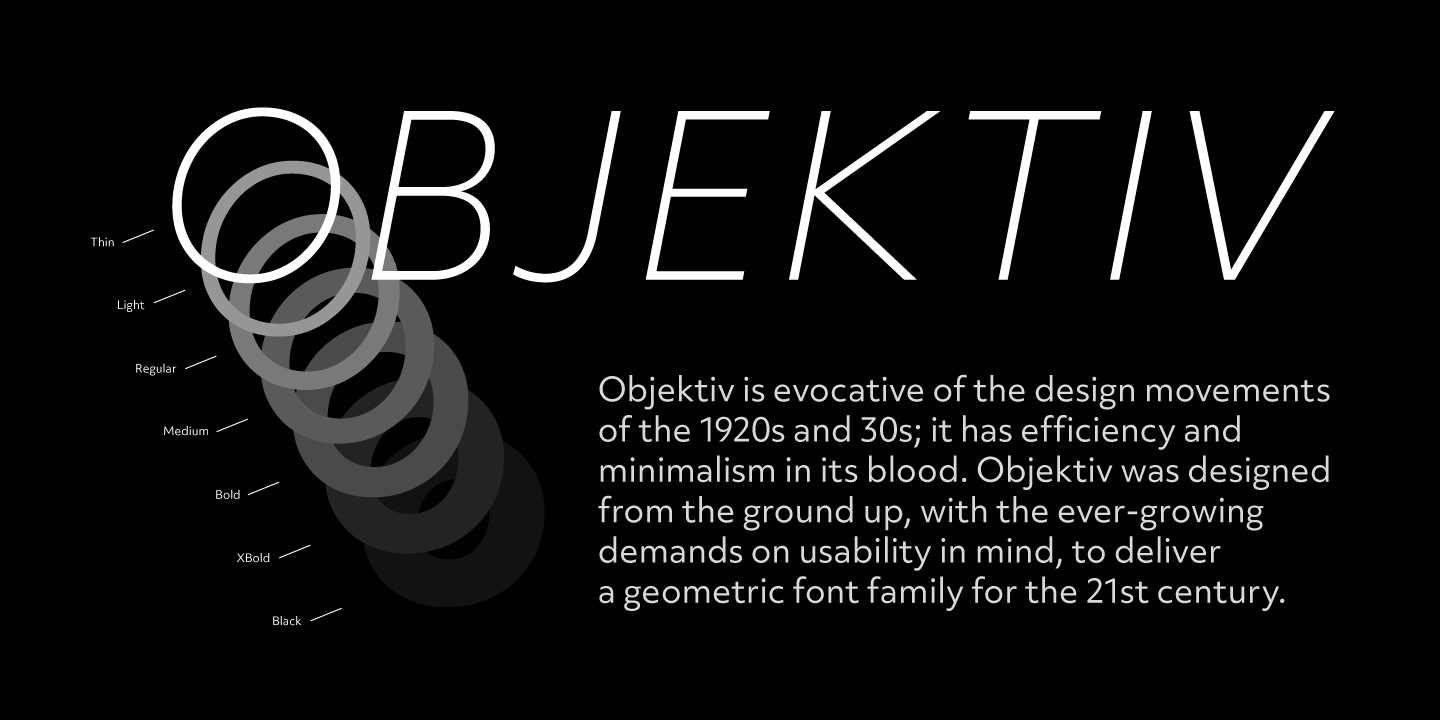 Шрифт Objektiv