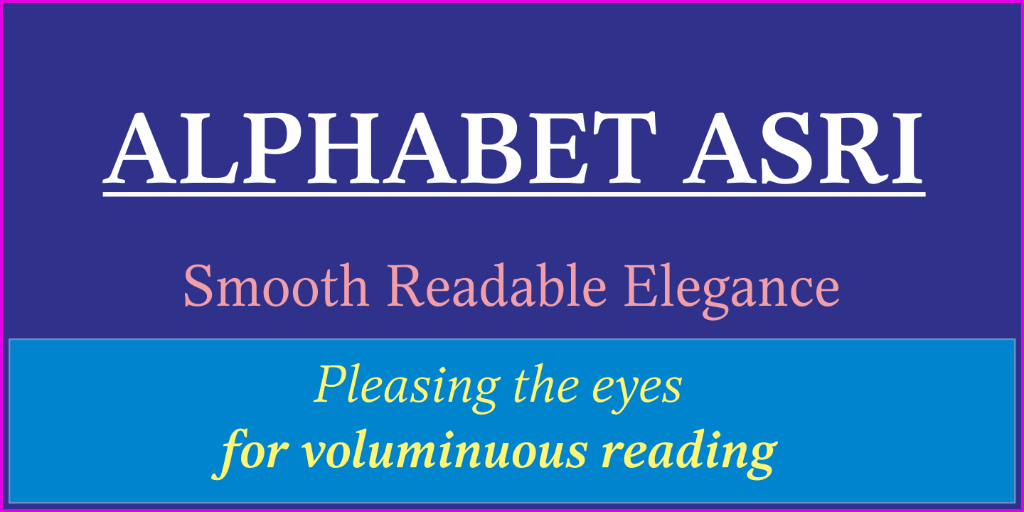 Шрифт Alphabet Asri