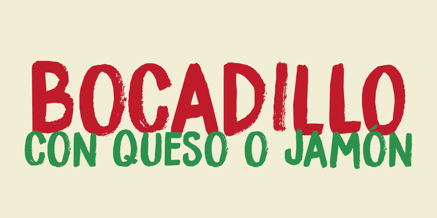 Шрифт Bocadillo