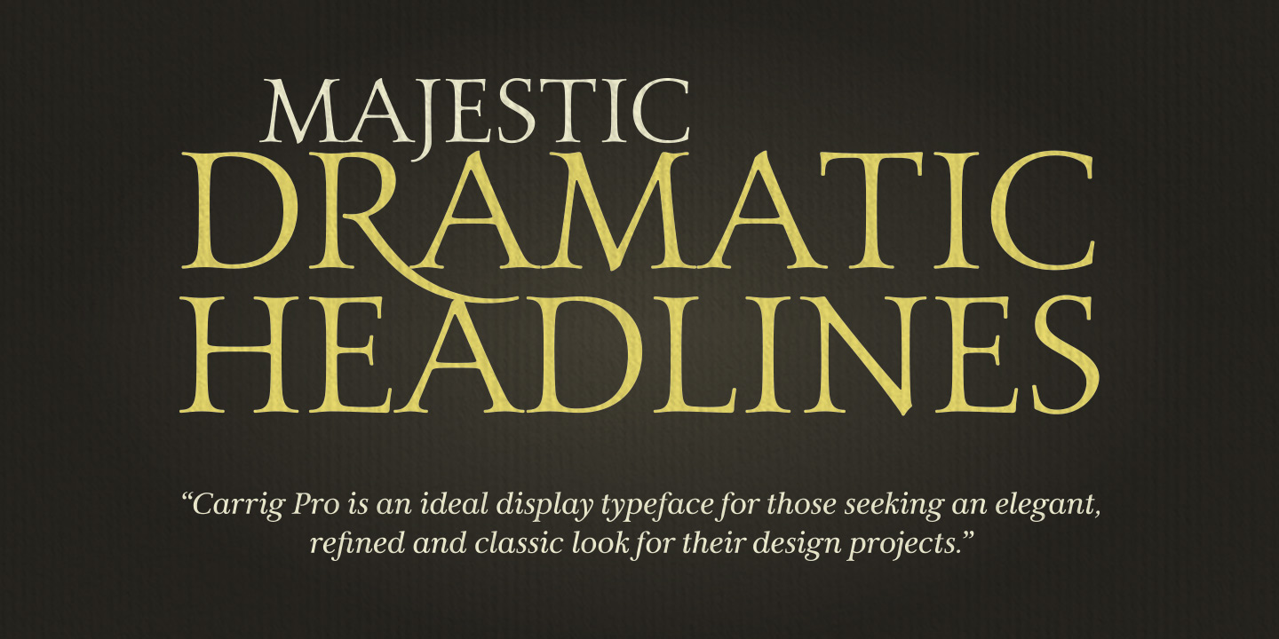 Шрифт Carrig Pro