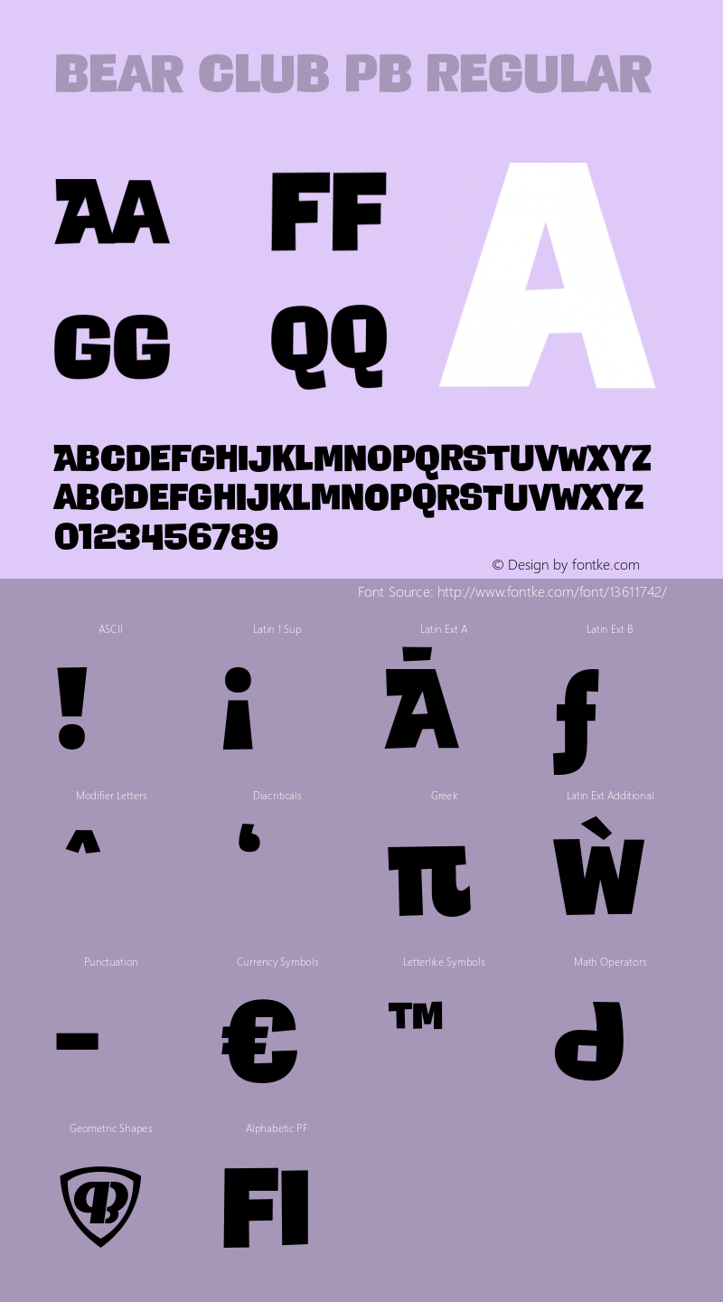 Шрифт Bear Club PB