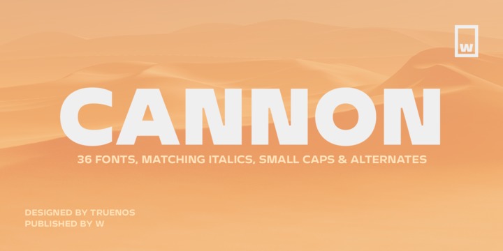 Шрифт Cannon