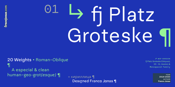 Шрифт Platz Grotesk