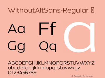 Шрифт Without Alt Sans