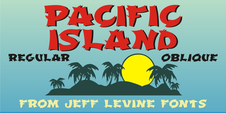 Шрифт Pacific Island JNL
