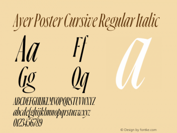 Шрифт Ayer Poster Cursive