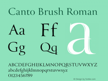 Шрифт Canto Brush
