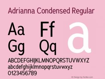 Шрифт Adrianna Condensed