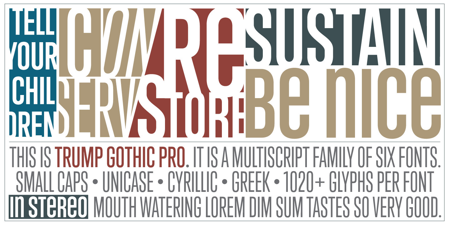 Шрифт Trump Gothic Pro