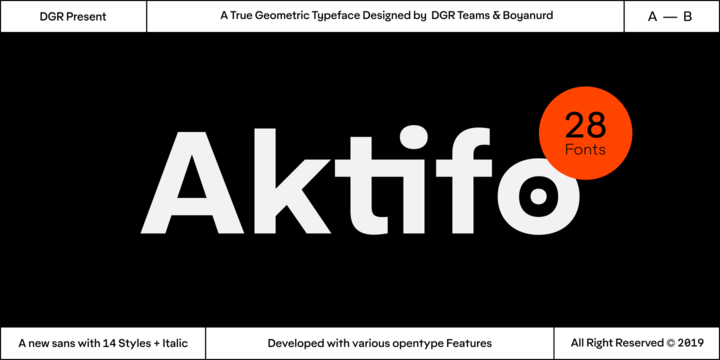 Шрифт Aktifo