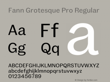 Fann Grotesque Pro