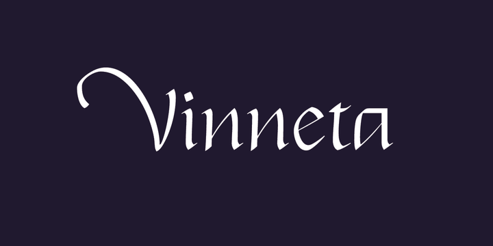 Шрифт Vinneta