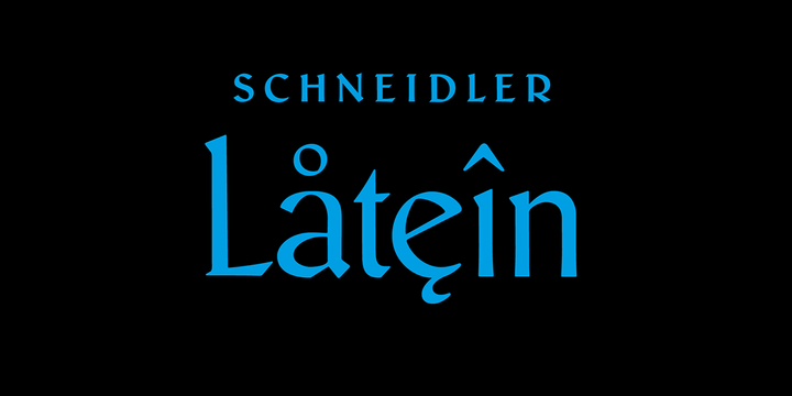 Шрифт Schneidler Latein