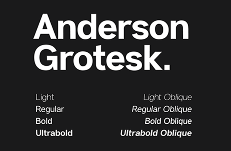Шрифт Anderson Grotesk