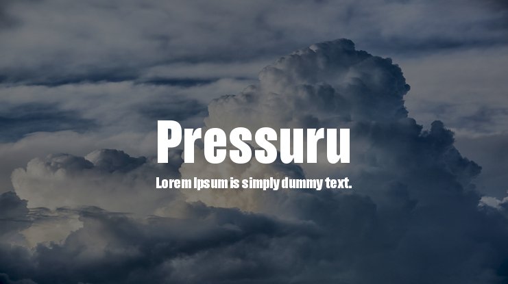 Шрифт Pressuru
