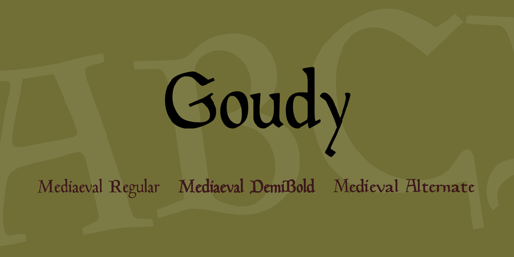 Шрифт Goudy