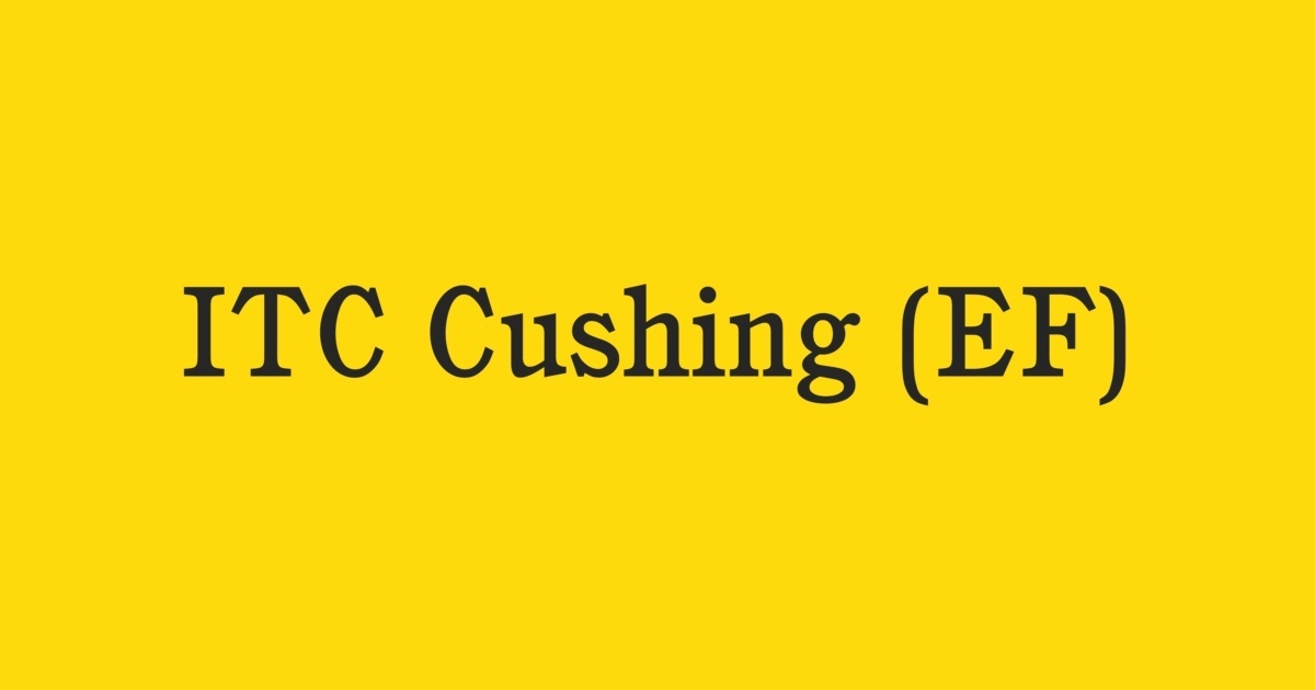 Шрифт ITC Cushing