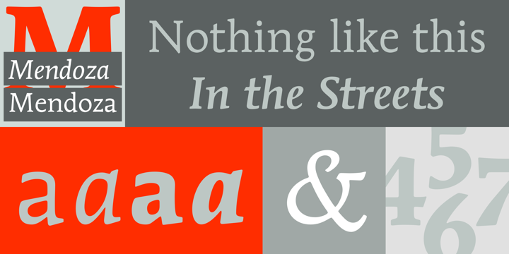 Шрифт ITC Mendoza Roman