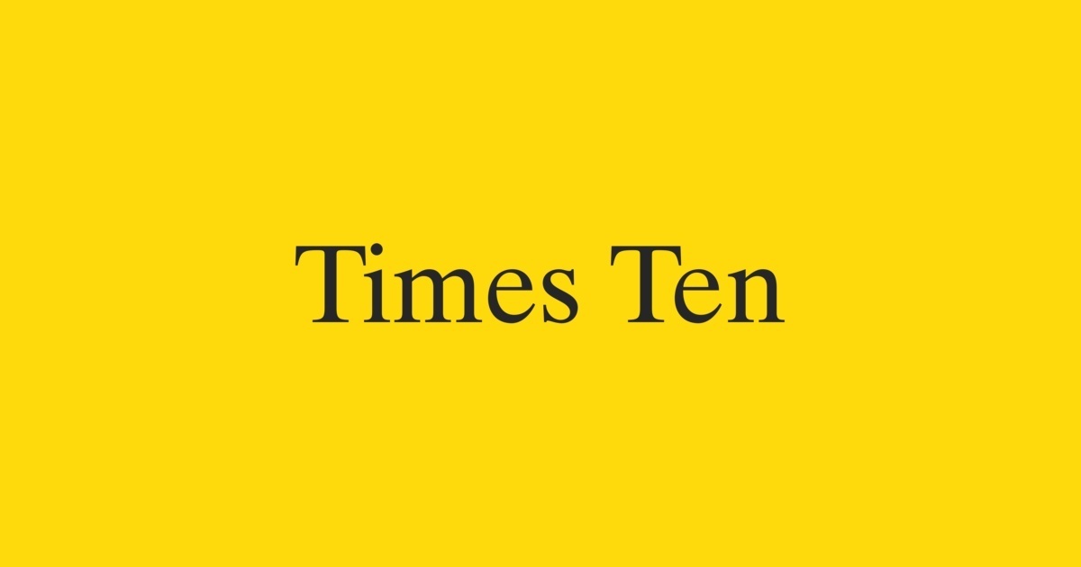 Шрифт Times Ten
