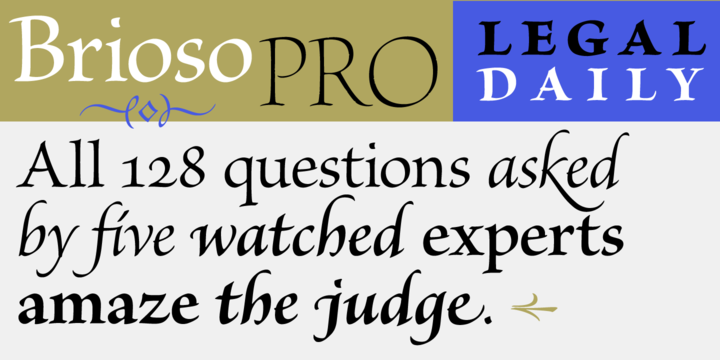 Шрифт Brioso Pro