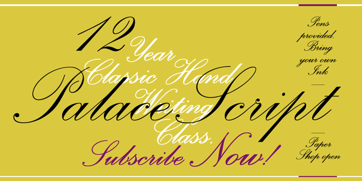 Шрифт Palace Script