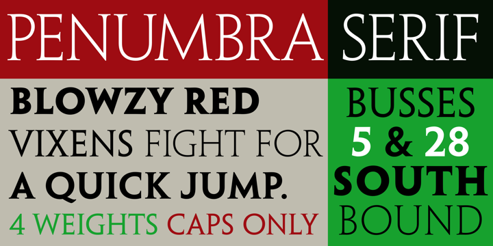 Шрифт Penumbra Serif