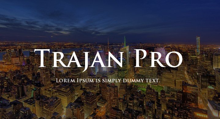 Шрифт Trajan Pro