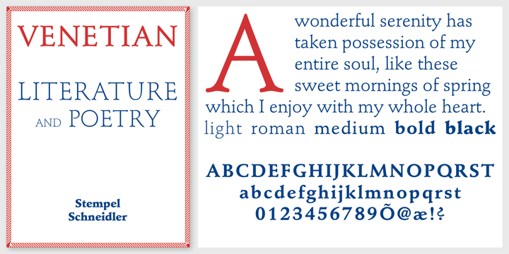 Шрифт Stempel Schneidler