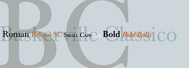 Шрифт Baskerville Classico