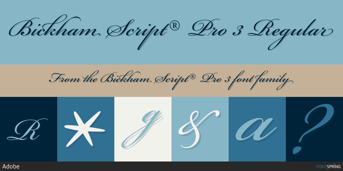 Шрифт Bickham Script