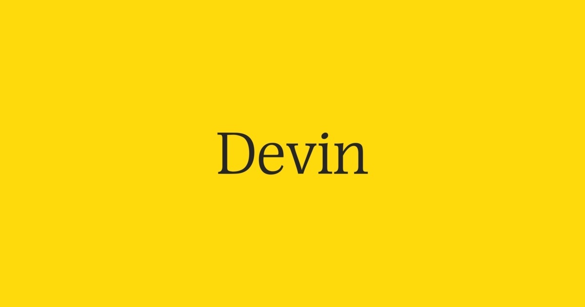 Шрифт Devin