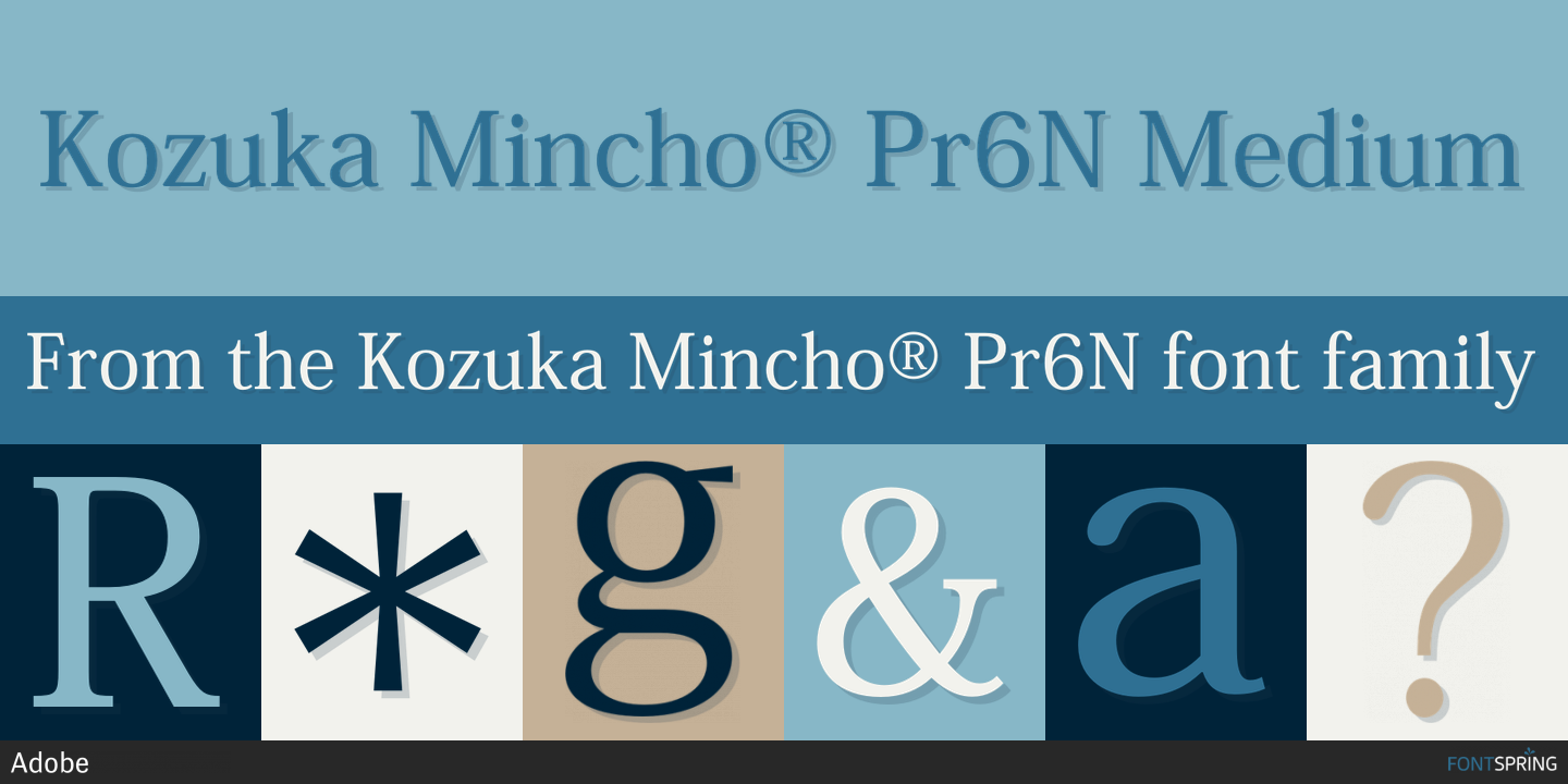 Шрифт Kozuka Mincho Pro