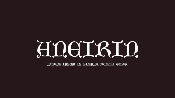 Шрифт Aneirin
