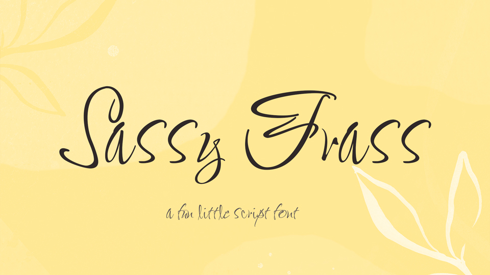 Шрифт Sassy Frass