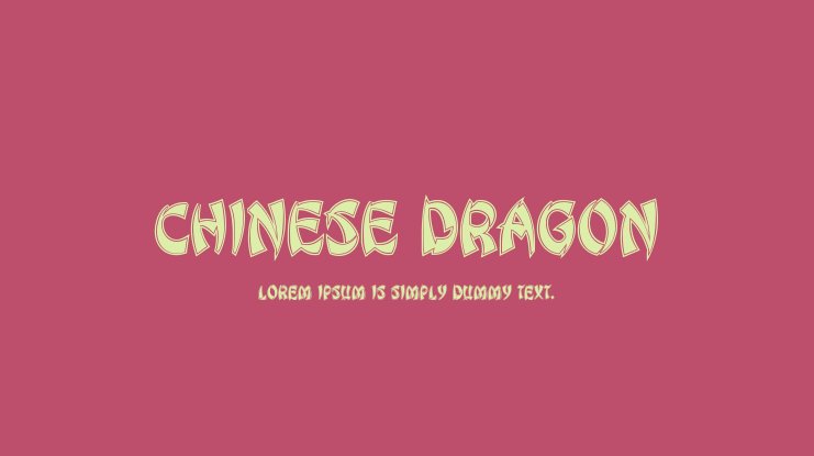 Шрифт Chineze Dragon