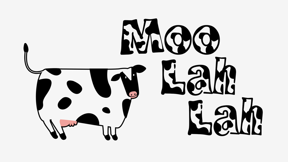 Шрифт Moo Lah Lah