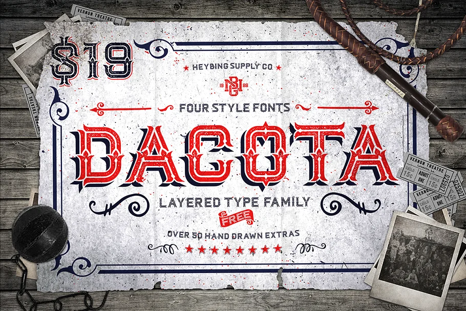Шрифт Dacota Layered
