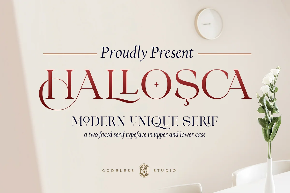 Шрифт Hallosca Serif Typeface